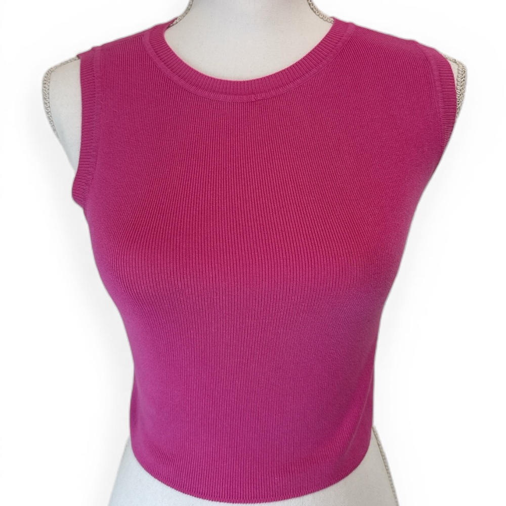 Zara Vibrant Pink Crop Tank Top